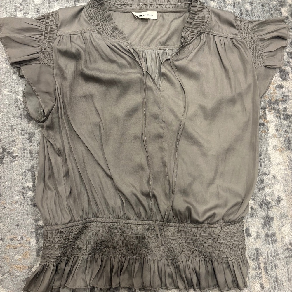 ee:some Smocked Ruffle Blouse- Size Large